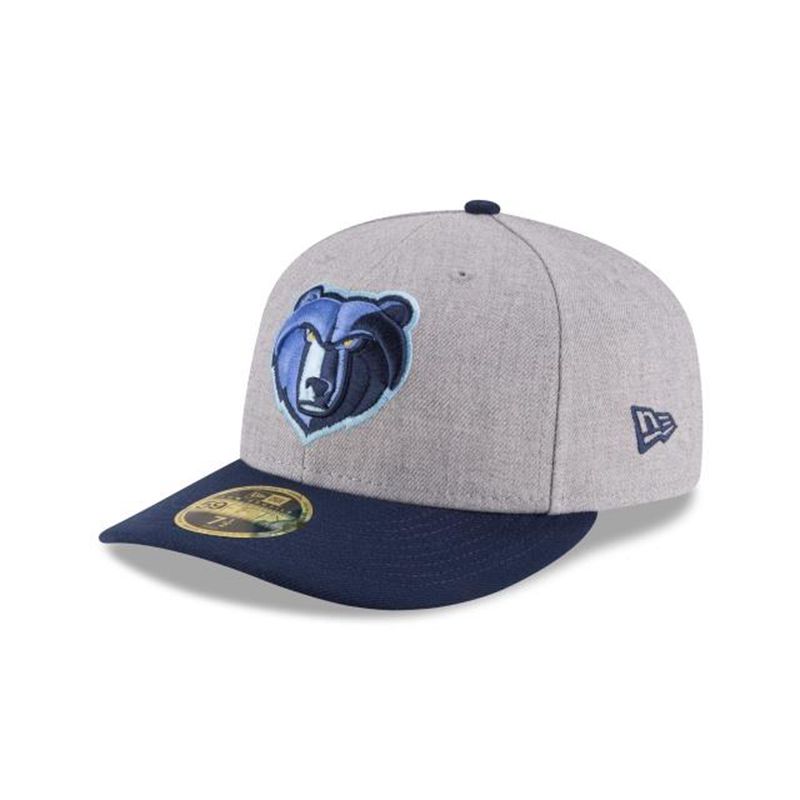 NBA Memphis Grizzlies Heather Low Profile 59Fifty Fitted (PQV0652) - Grey New Era Caps